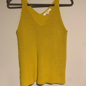 Yellow knit tank